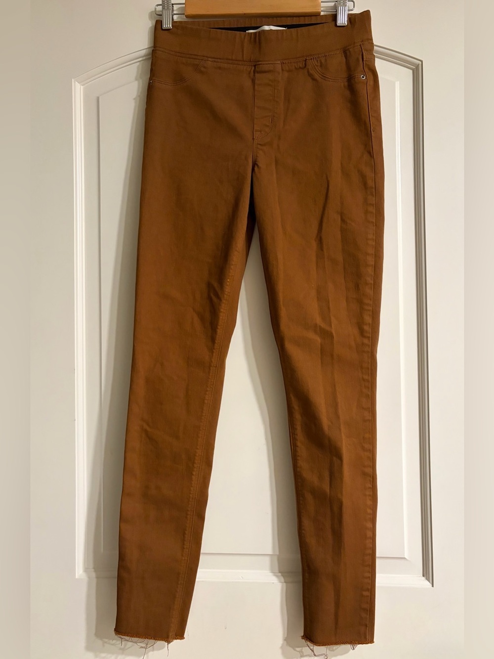 Old Navy Rockstar Super Skinny Jeggings Rust Brown Mid-Rise 4 Tall